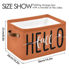 Wamika Hello Fall orange storage basket nursery use keeps blankets neat