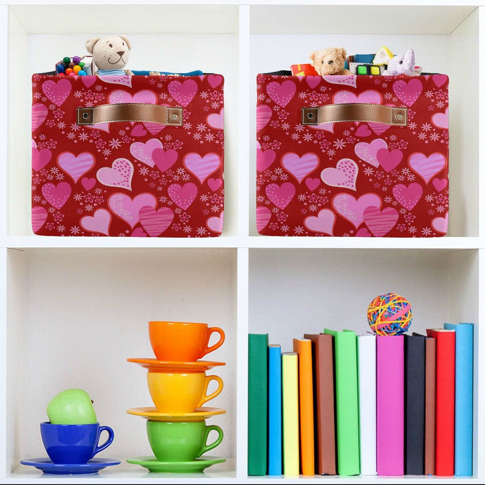 Wamika pink red love heart laundry storage solution
