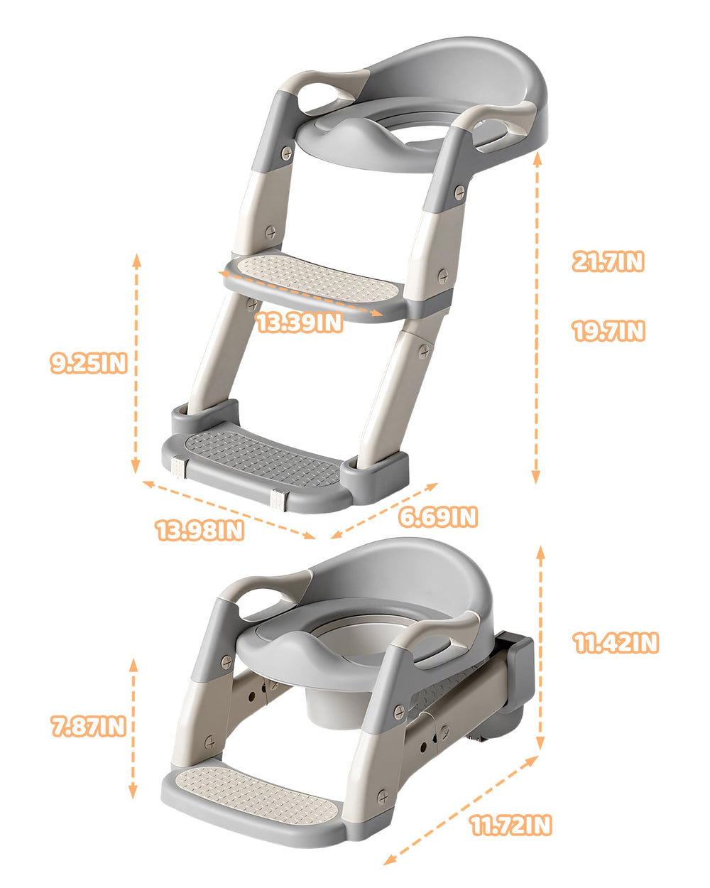 Wanchouse bathroom potty training scene shows a tidy, accessible setup for home use