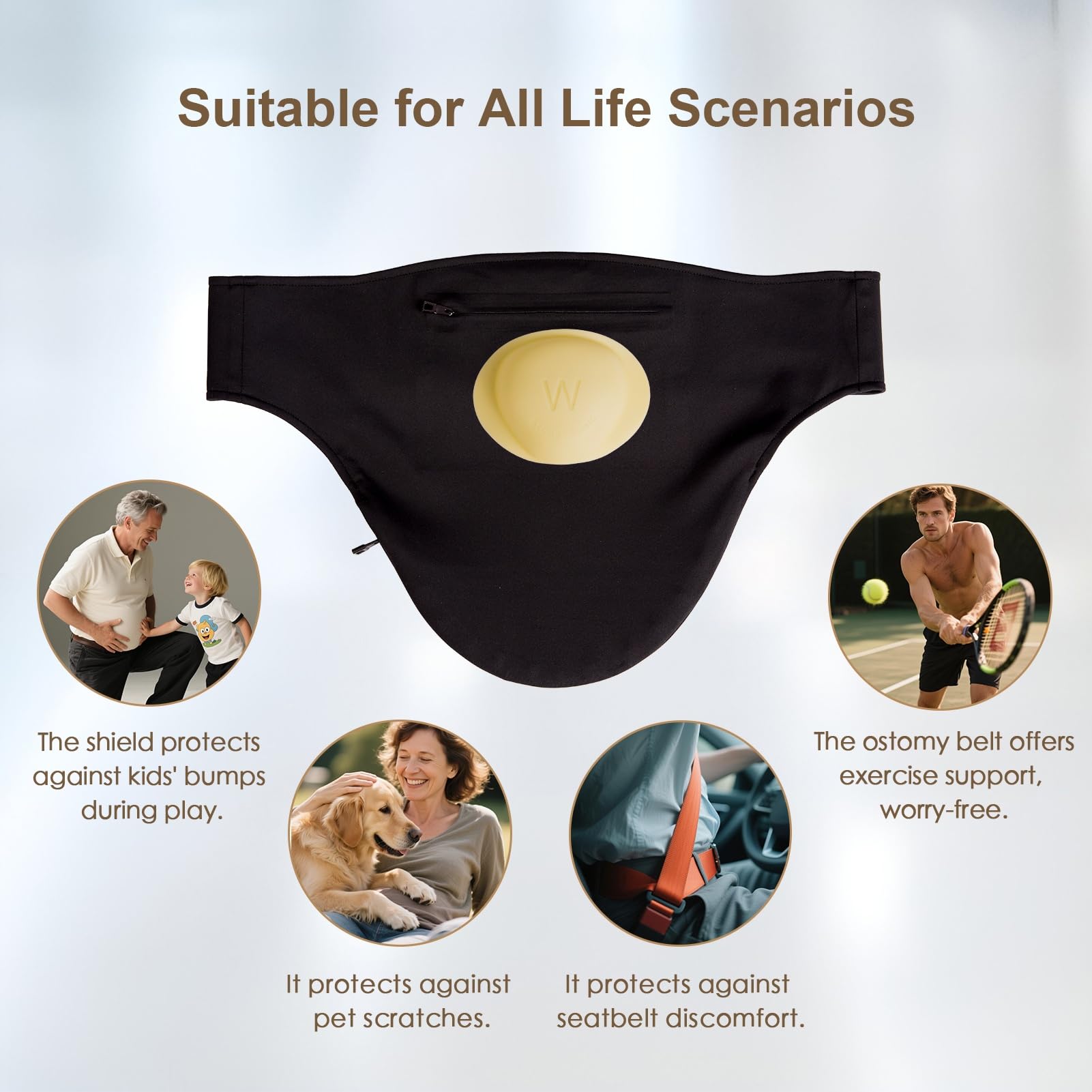Compact belt design remains discreet under clothing and easy to care for