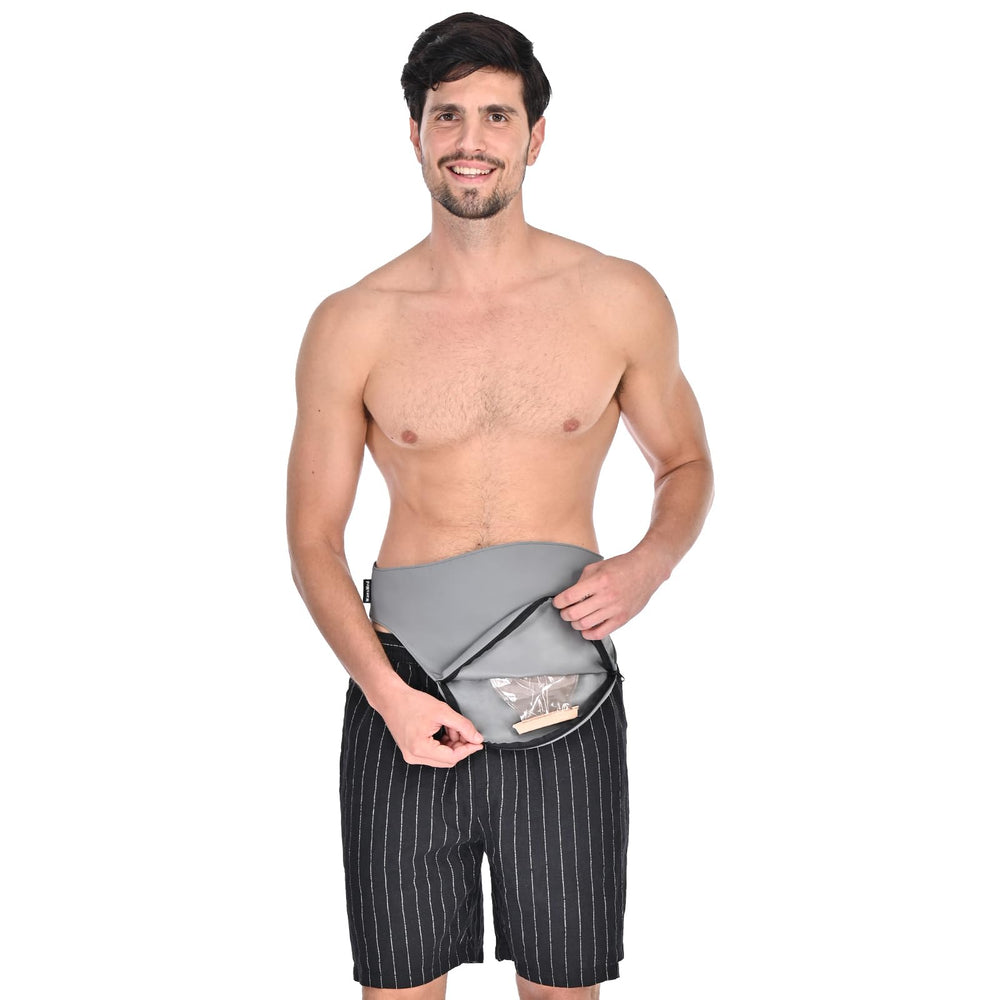 WansMed ostomy bag cover in gray features soft, breathable fabric for daily comfort.