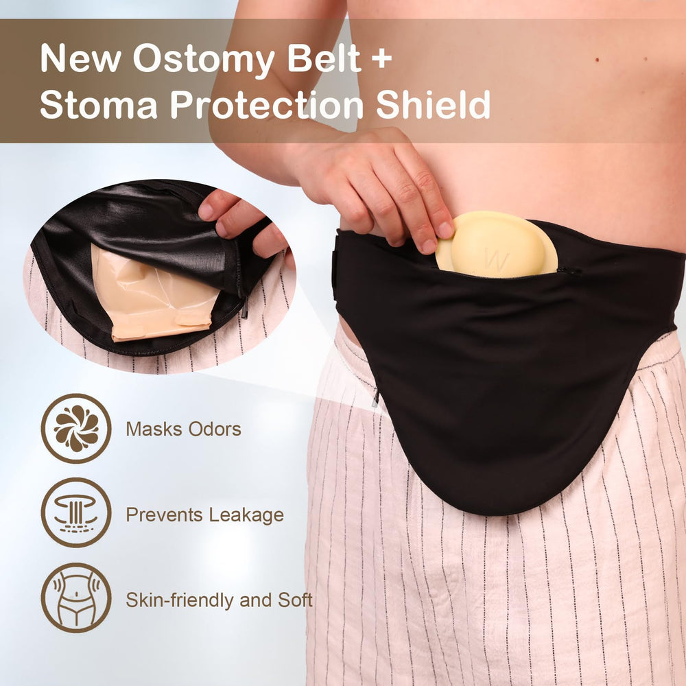WansMed ostomy belt with adjustable Velcro for a custom fit