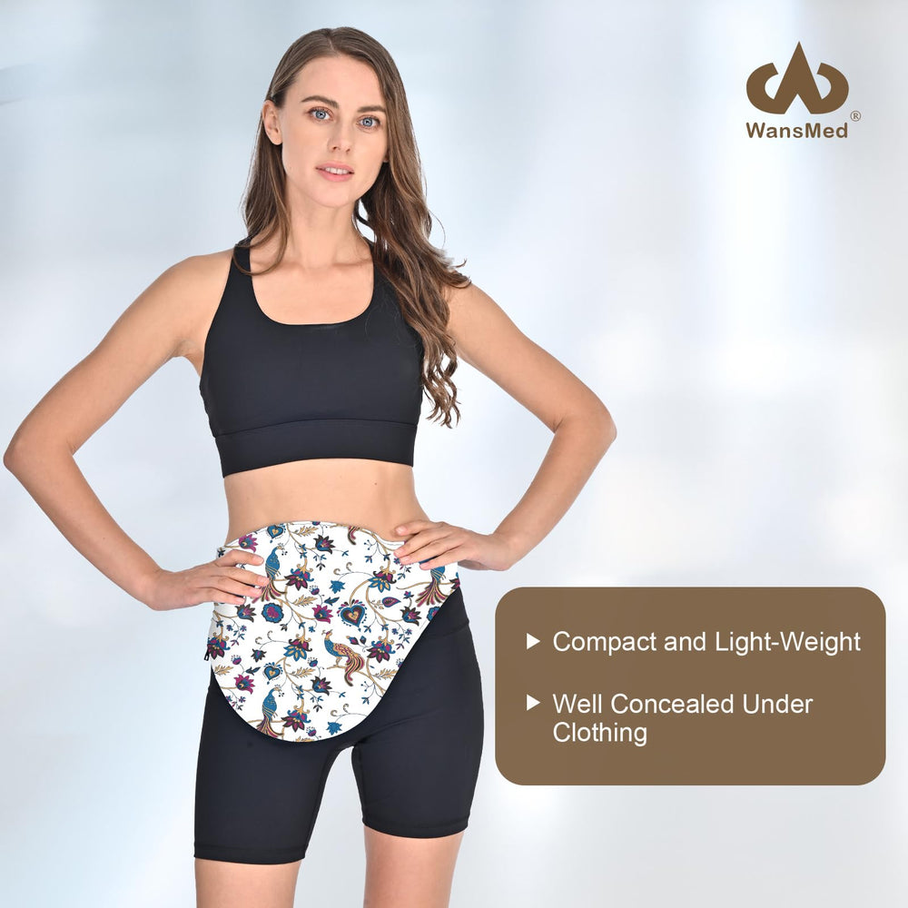 WansMed ostomy belt adapts to any ostomy bag for flexible wear.