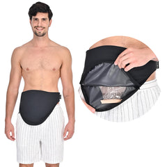 WansMed ostomy belt cover discreetly conceals bag under clothing.