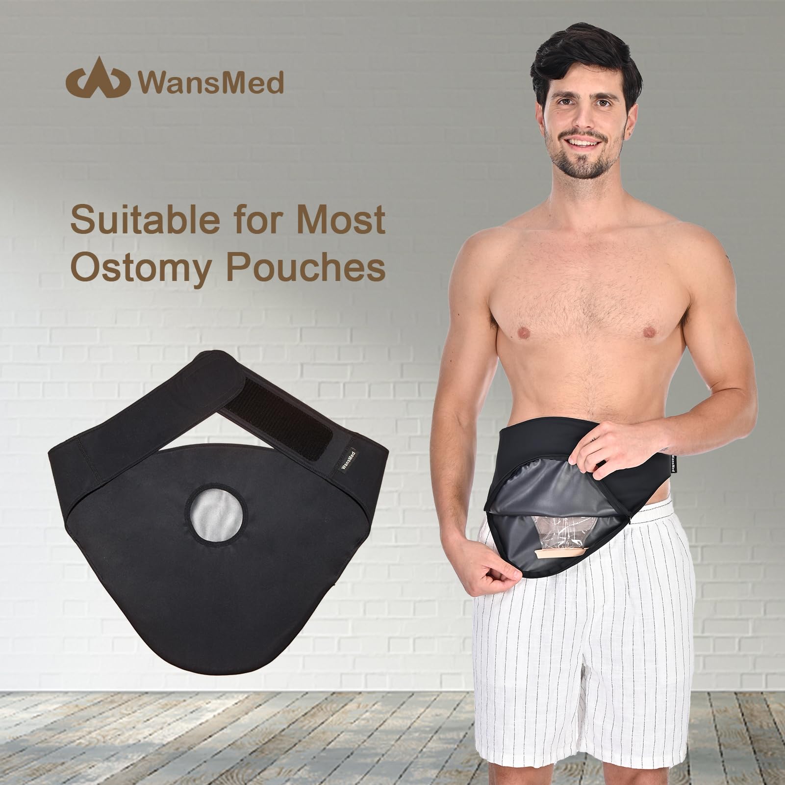 WansMed ostomy belt cover designed for sports and active days.