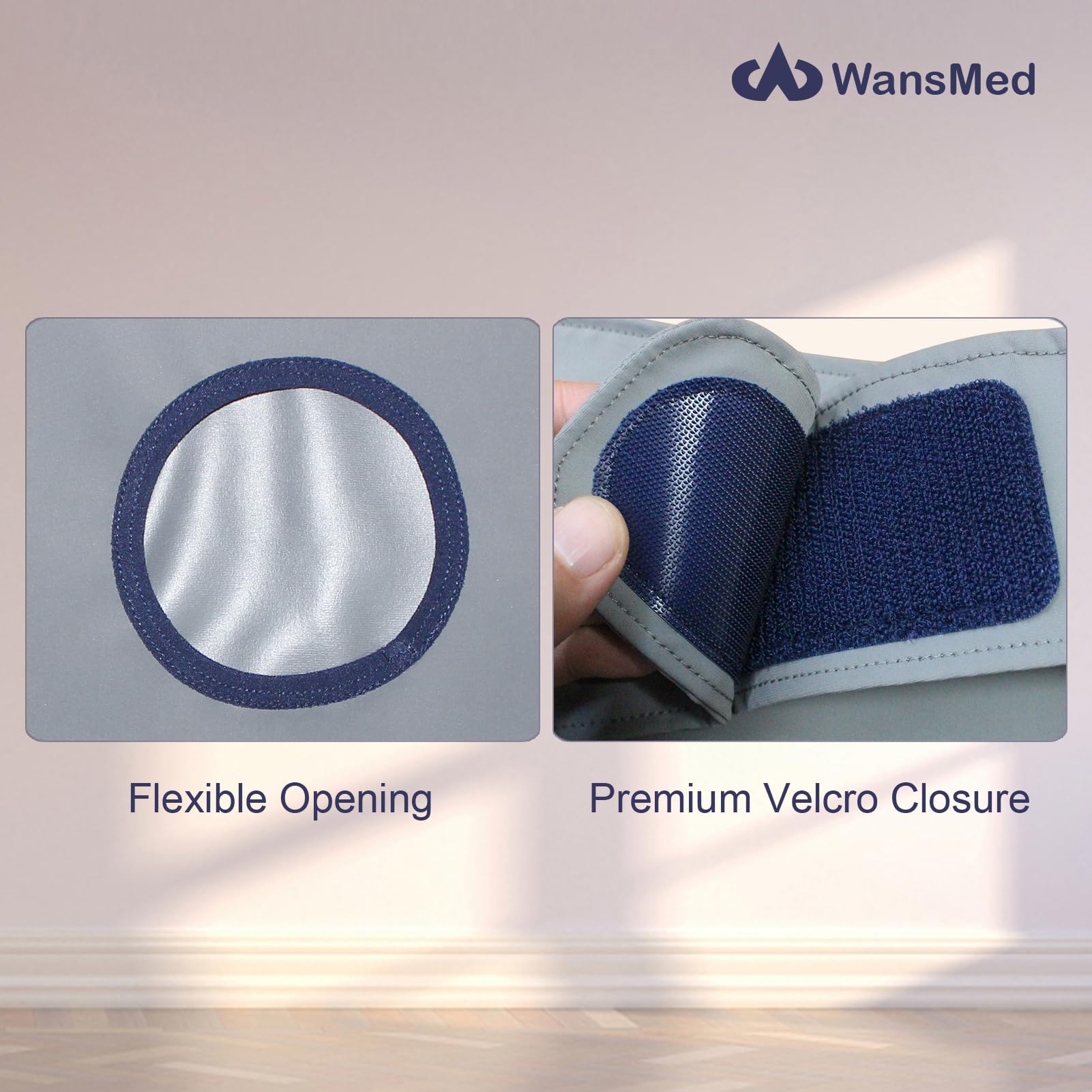 WansMed ostomy belt gray XXL during activity illustrating secure fit for sports.
