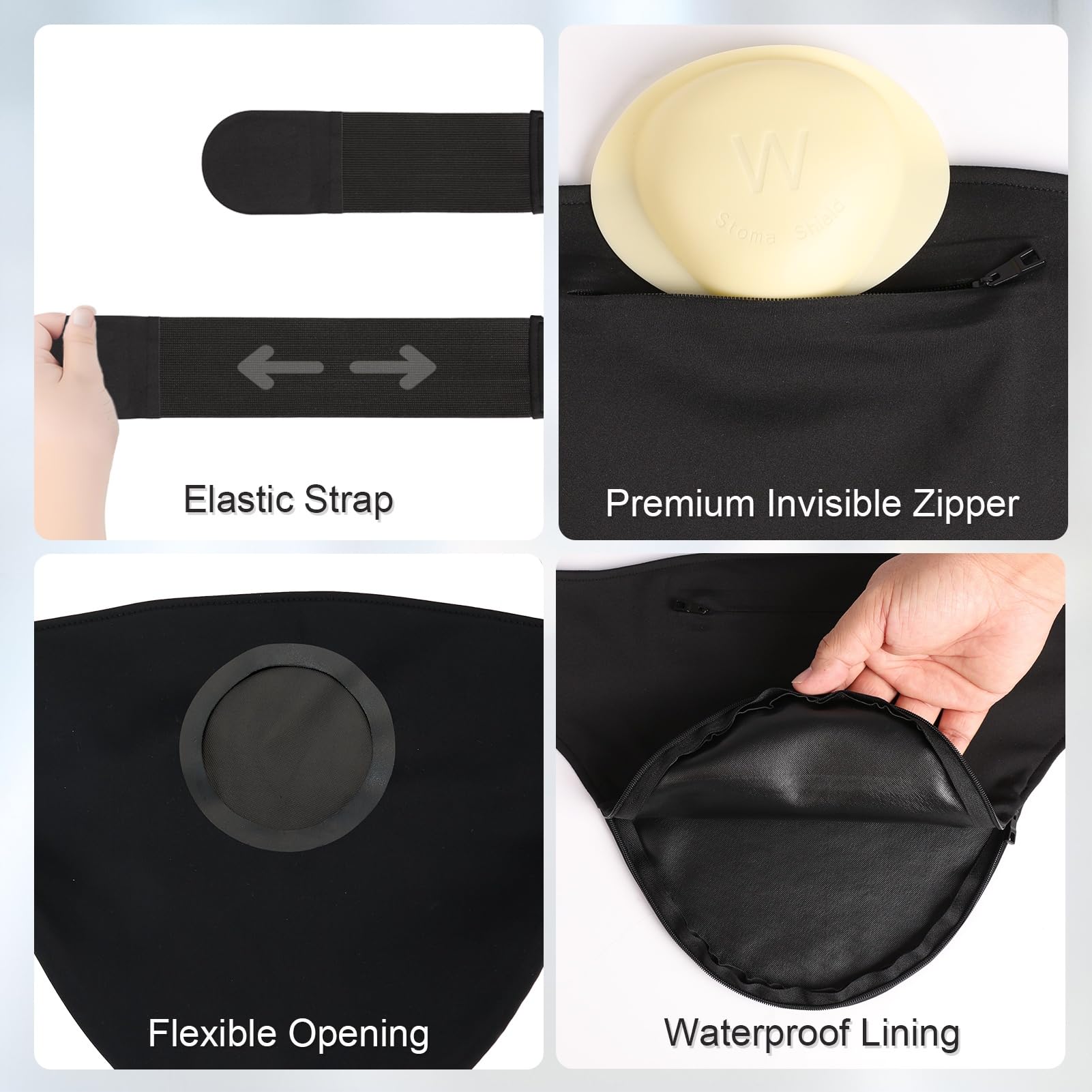 WansMed ostomy belt worn under clothing during daily activities
