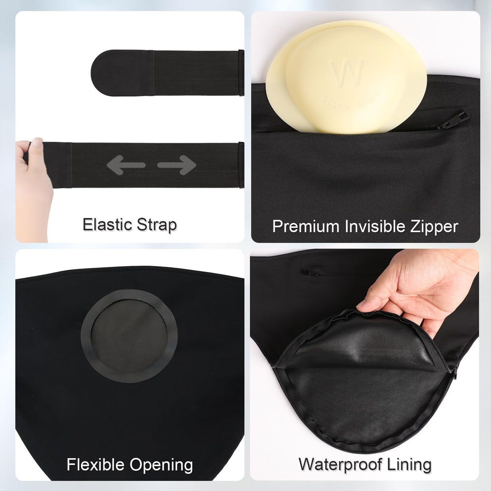 WansMed ostomy belt worn under clothing during daily activities
