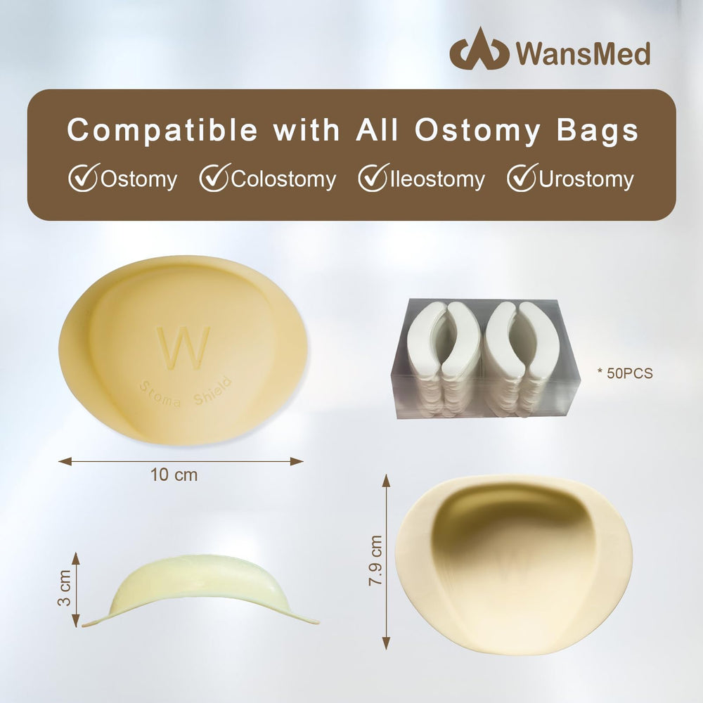 WansMed universal-fit stoma guard compatible with major ostomy brands.