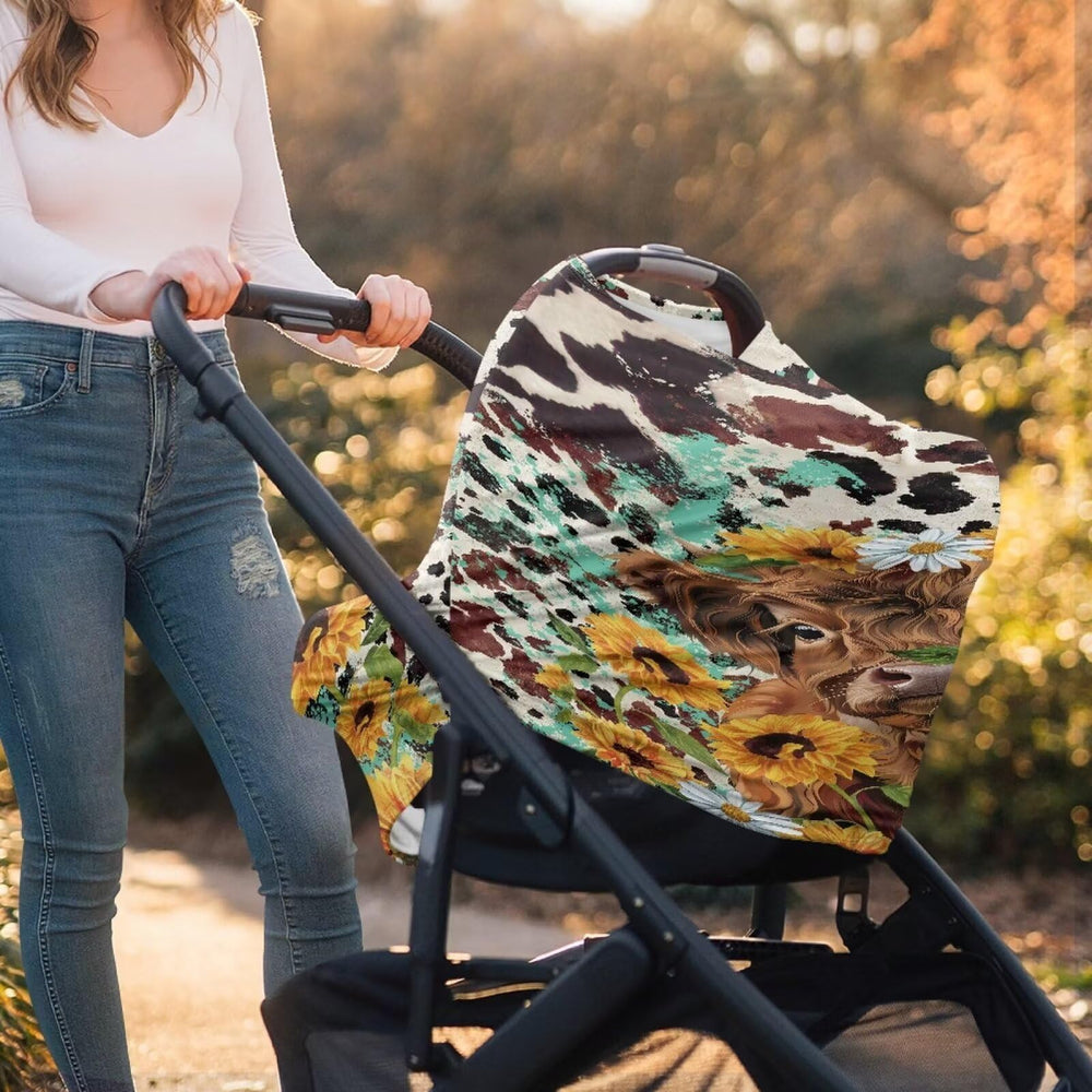 Wanyint 4-in-1 cover highlights versatile use as nursing, car seat, shopping cover.