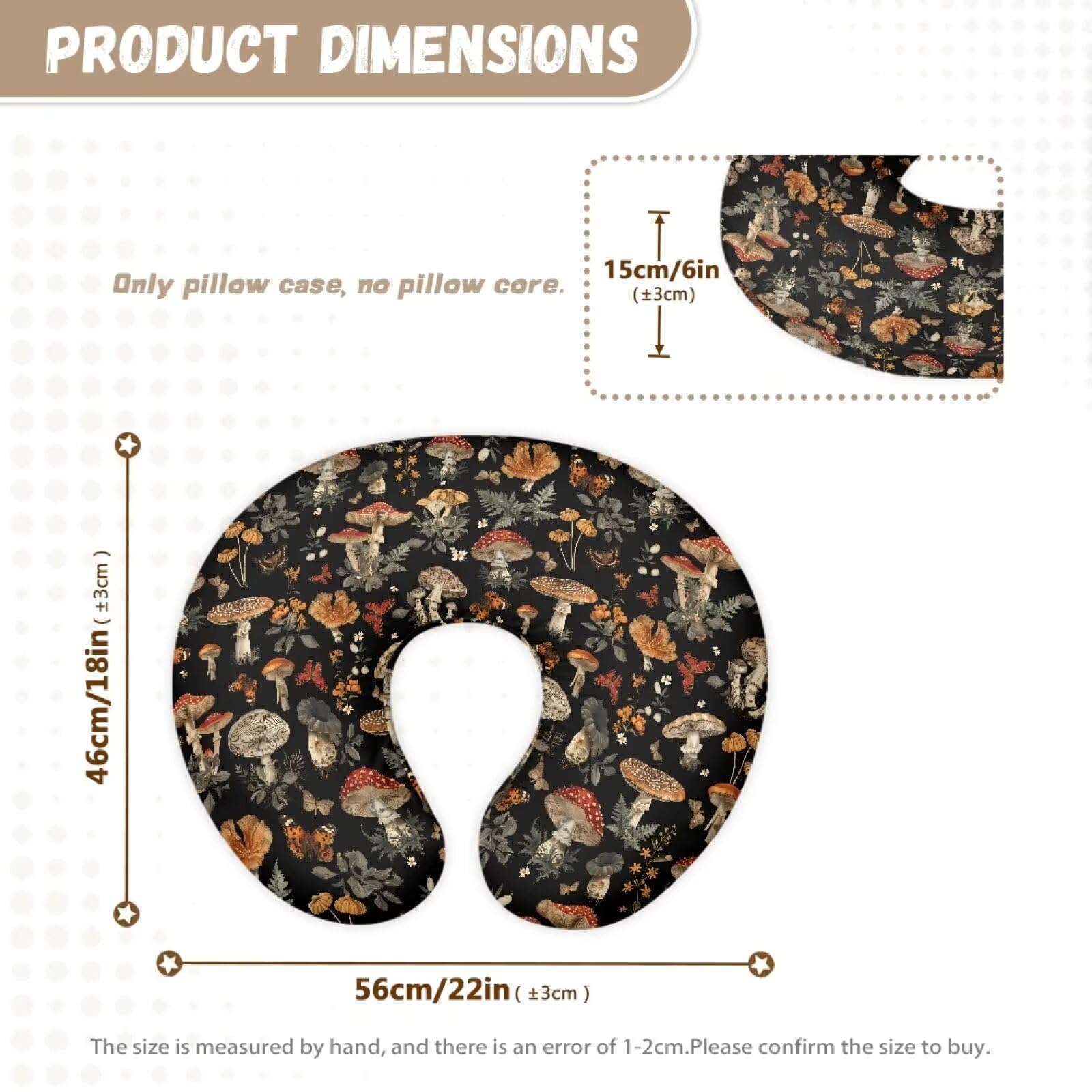 Wanzuoeng cow-pattern slipcover protects pillow and adds whimsy during feeding.