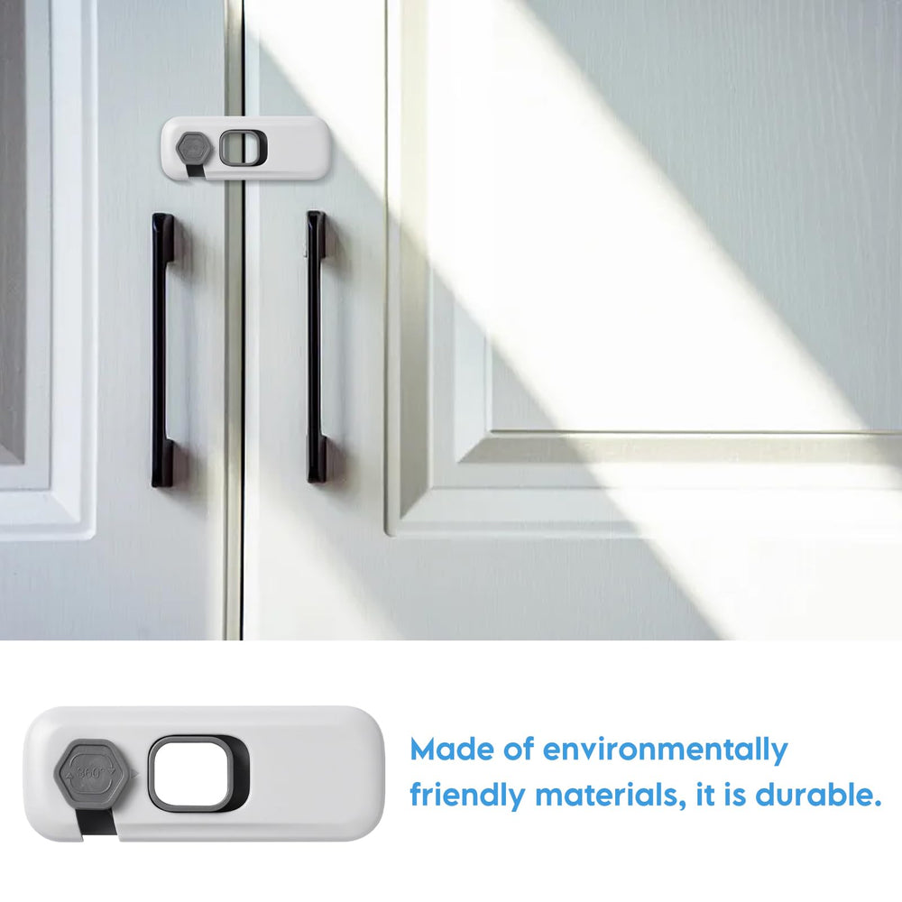 WAONIQ 5-Pack Safety Lock on cabinet door helps prevent accidents.