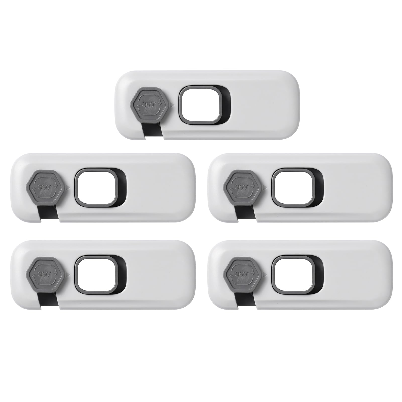 WAONIQ 5-Pack Safety Lock on fridge door protects contents from curious toddlers.