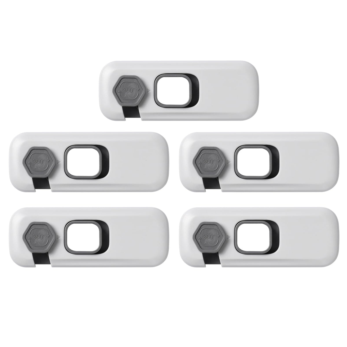WAONIQ 5-Pack Safety Lock on fridge door protects contents from curious toddlers.