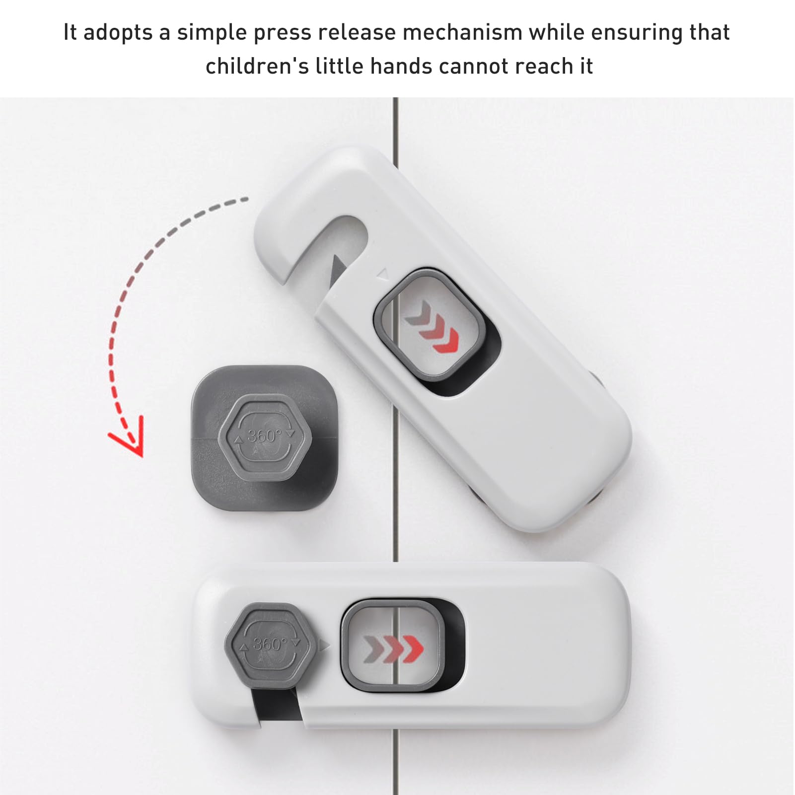 WAONIQ 5-Pack Safety Lock features simple adult release for quick access.
