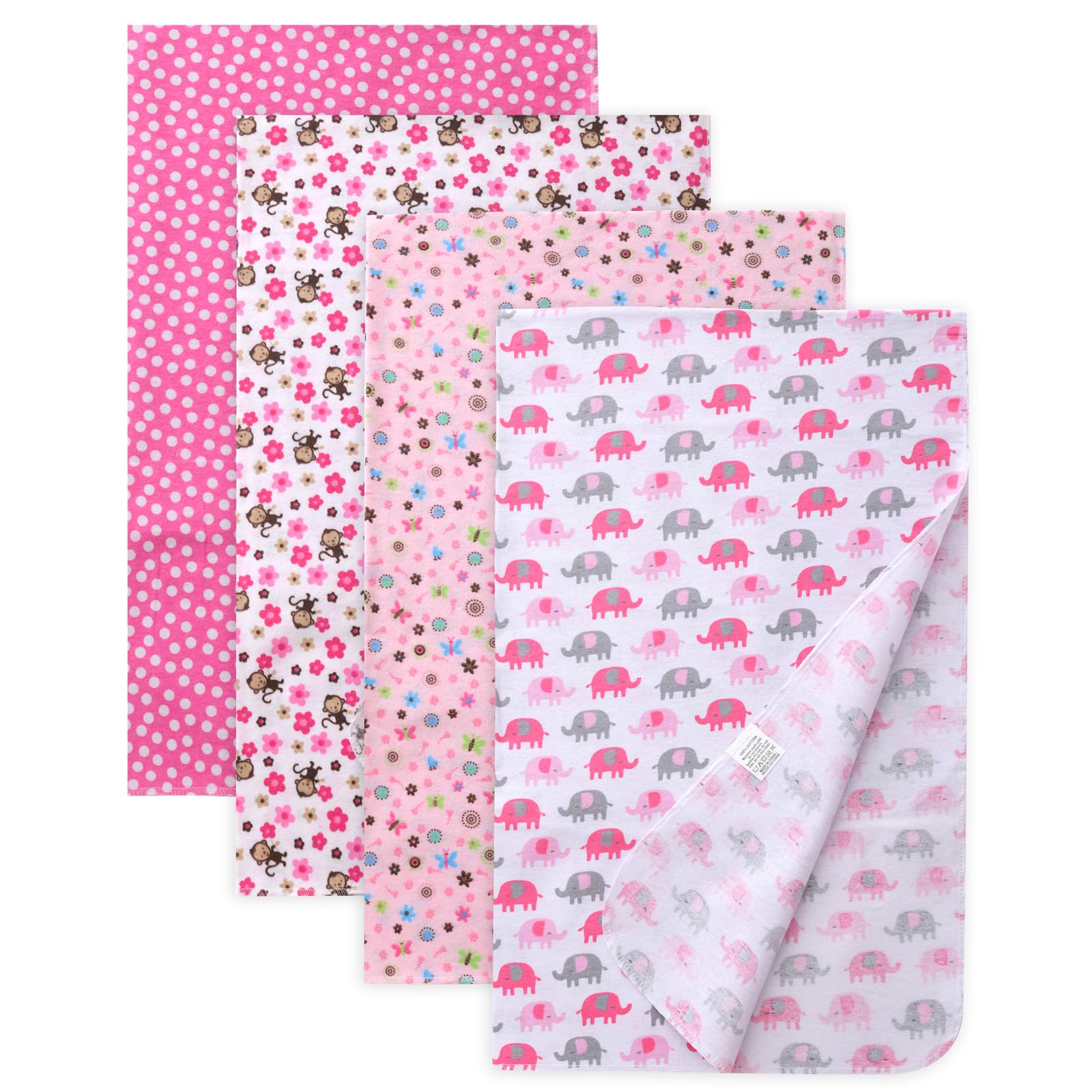 Waoot Kdet cotton flannel blanket with soft texture for gentle swaddling