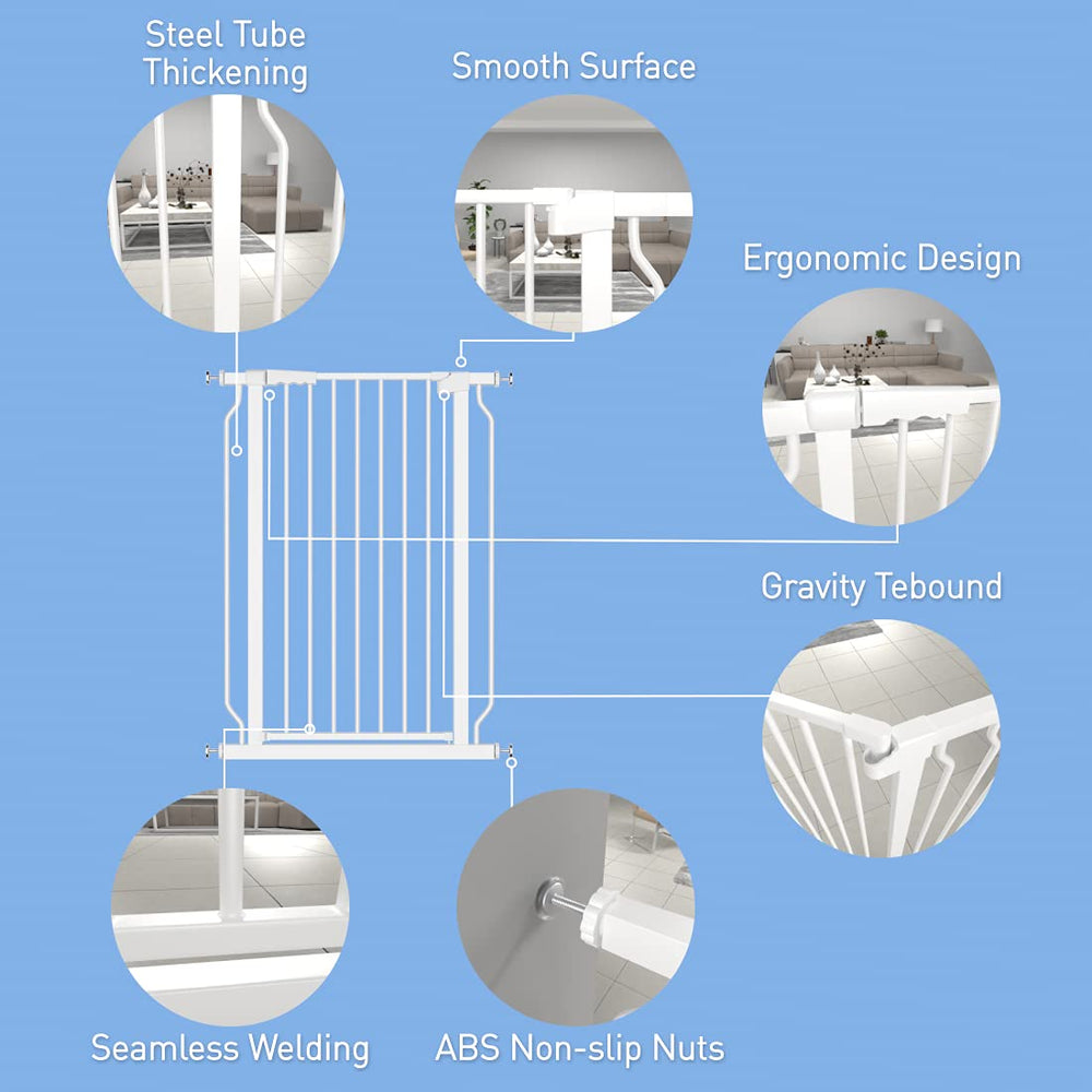 WAOWAO adjustable width extensions fit openings from 29.53 to 76.77 inches