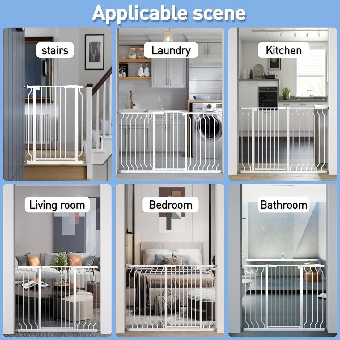 WAOWAO durable steel frame offers long-lasting safety for kids and pets.