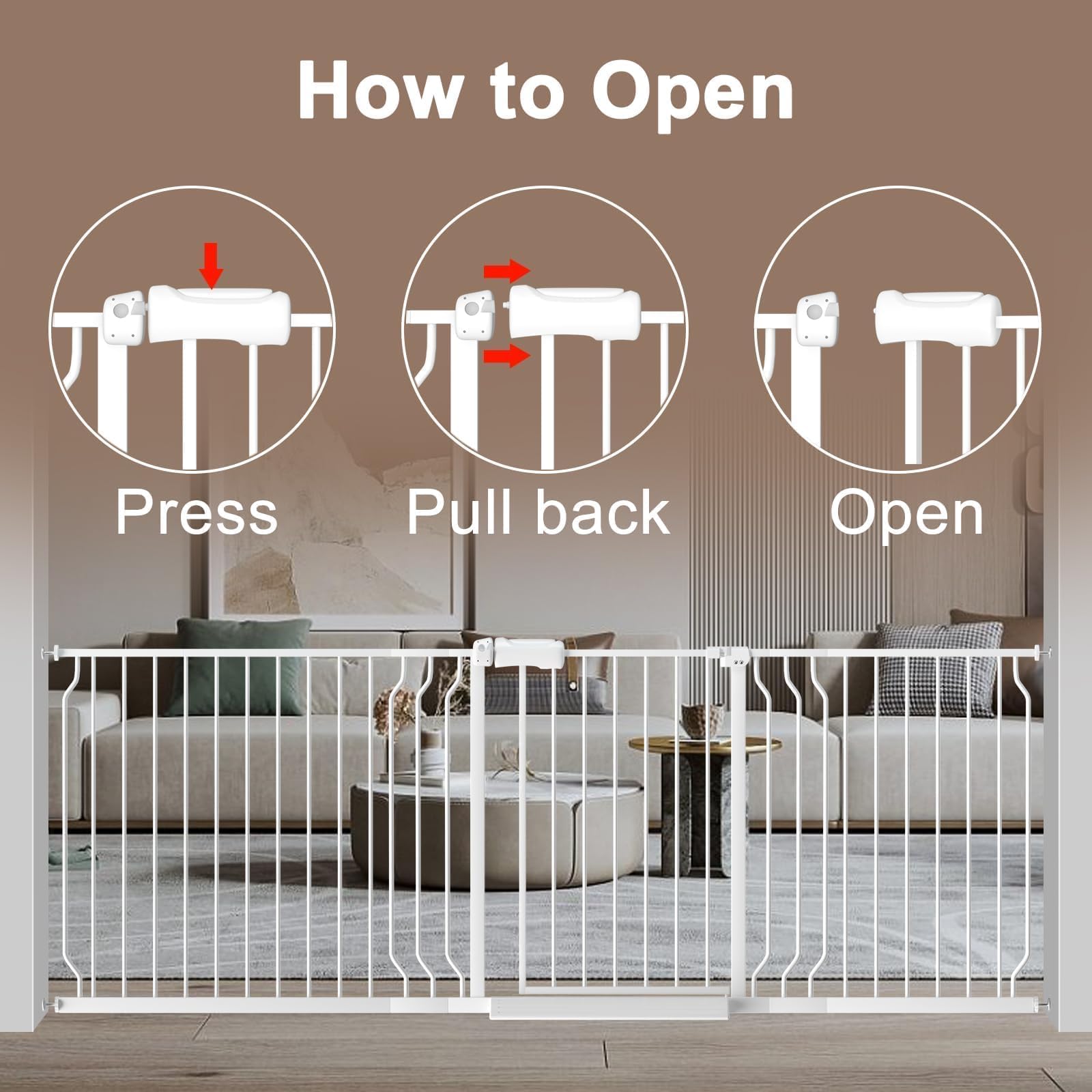 WAOWAO two-way auto-close feature enables easy one-handed passage.