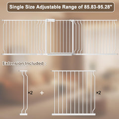 WAOWAO 180-degree opening enables easy one-handed passage through the gate.