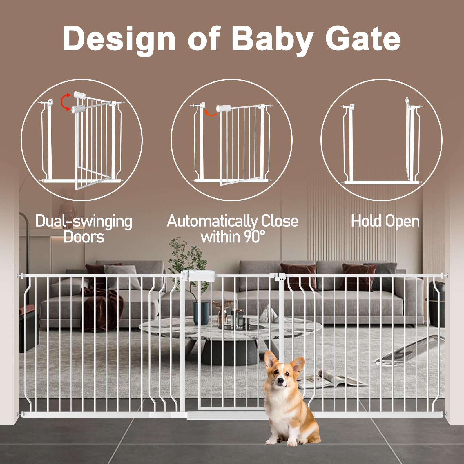 WAOWAO double-lock handle allows easy adult control and child safety.