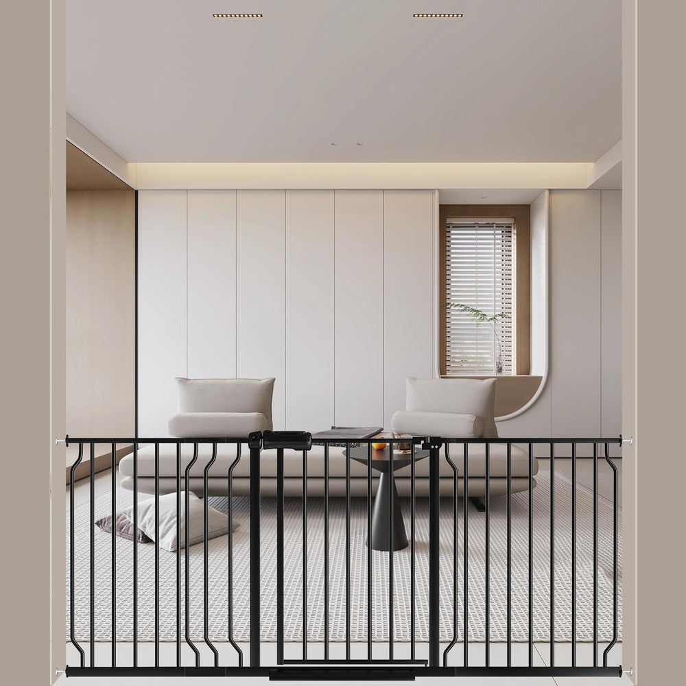 WAOWAO baby gate wide passage setup along a doorway, safe for pets.