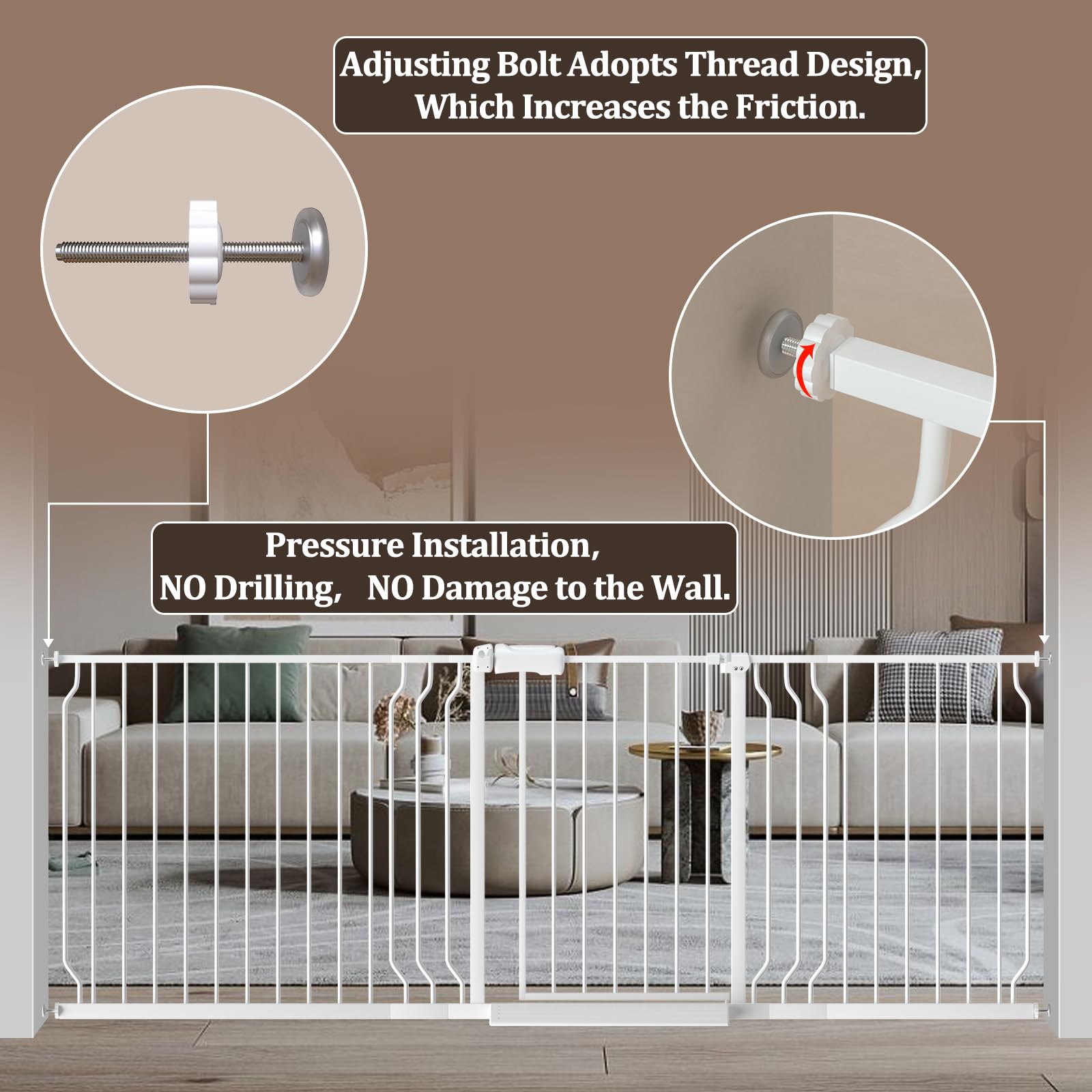 WAOWAO sturdy steel construction withstands daily use by kids and pets.
