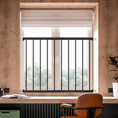 WAOWAO black window guard with tension bolts for quick non-drill setup