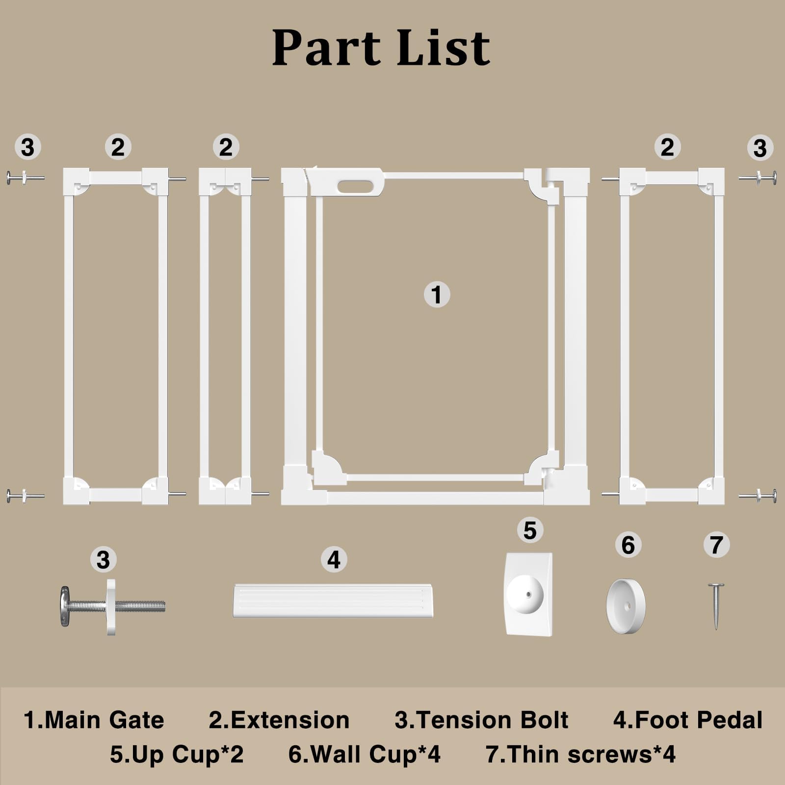 WAOWAO gate suitable for doorways and kitchens