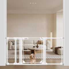 WAOWAO clear acrylic baby gate installed on stairs for safe passage.