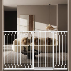 WAOWAO extra tall gate 40-55 inch offers secure entry for stairs and doorways.