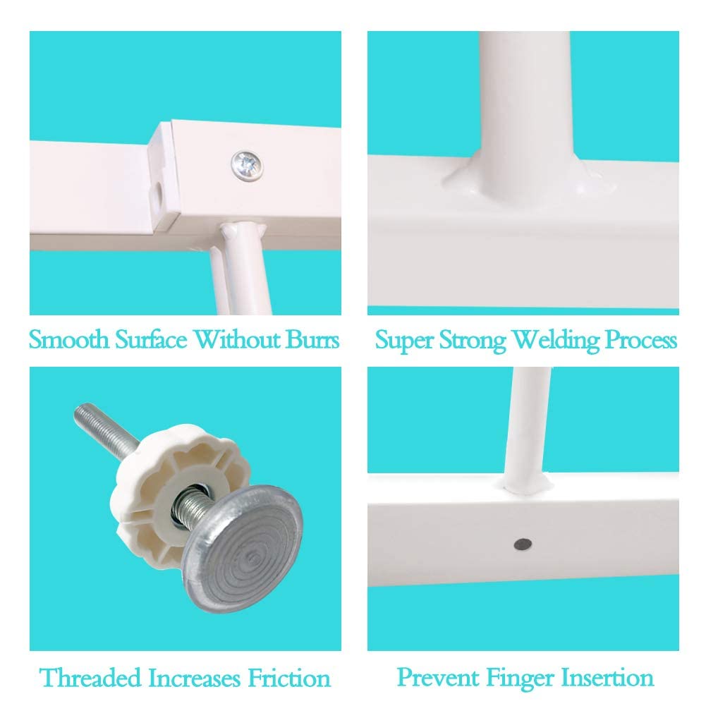 WAOWAO 2.68-inch gap design prevents children from slipping through.