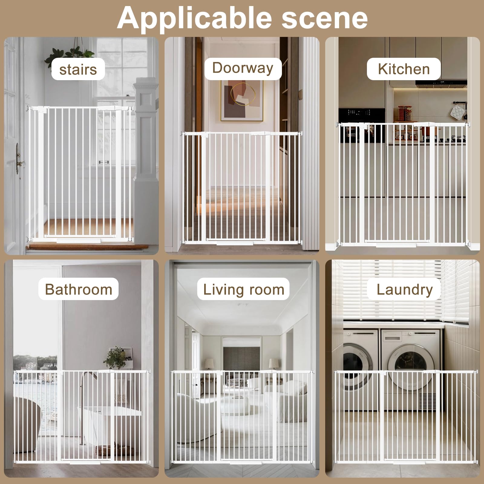 WAOWAO gate in use across a doorway or hallway for pets