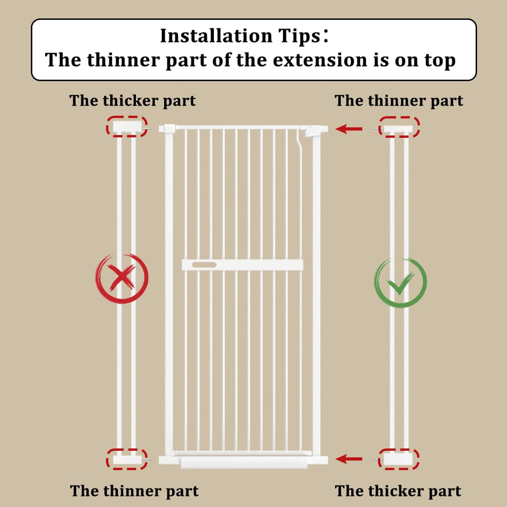 WAOWAO pressure-mount installation enables tool-free setup for the gate.