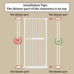 WAOWAO pressure-mount installation enables tool-free setup for the gate.