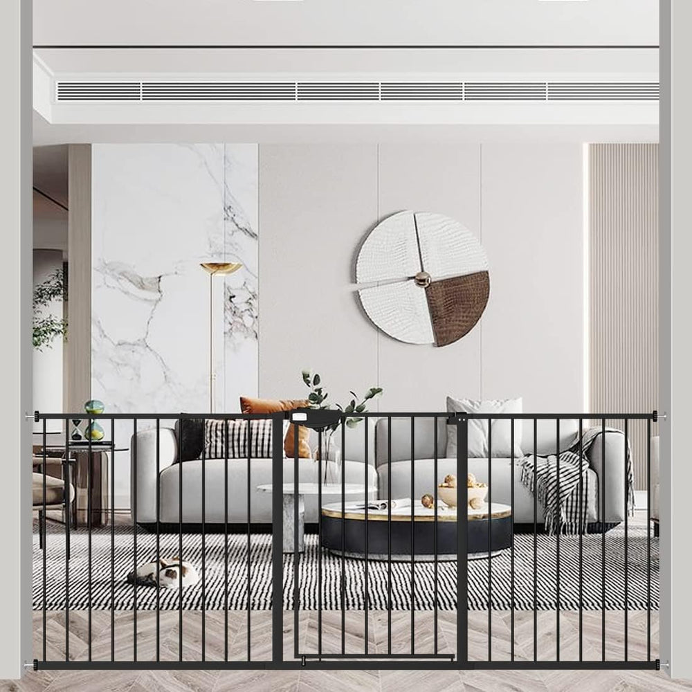 WAOWAO triple lock baby gate extended width provides safety for stairs and doorways