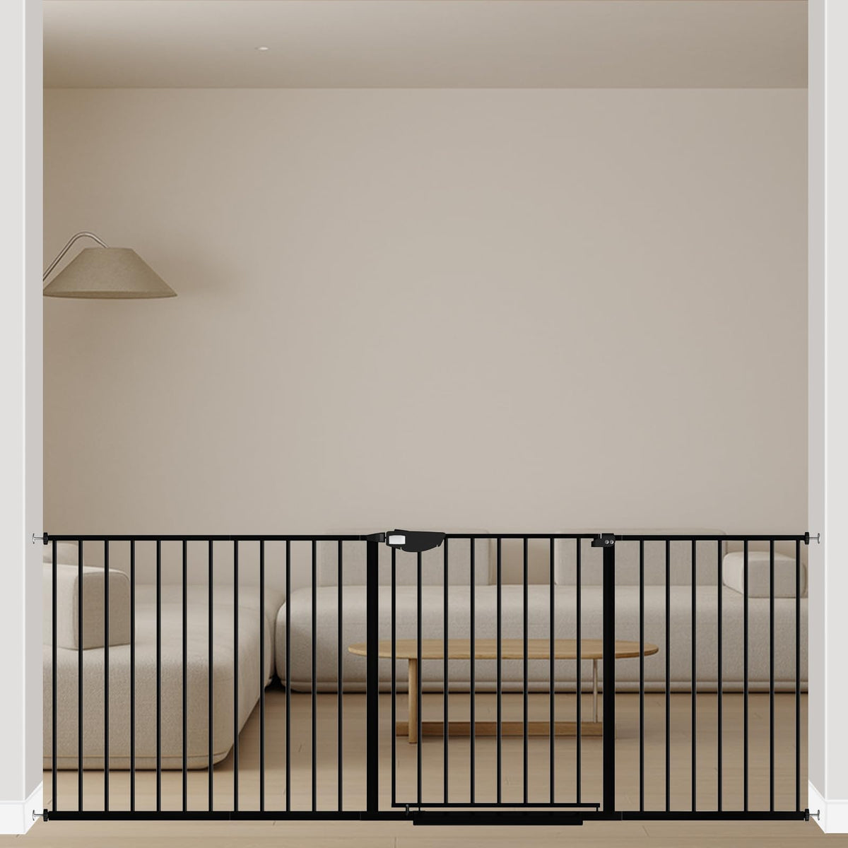 WAOWAO Triple Lock Gate in wide setup demonstrating entry control for families