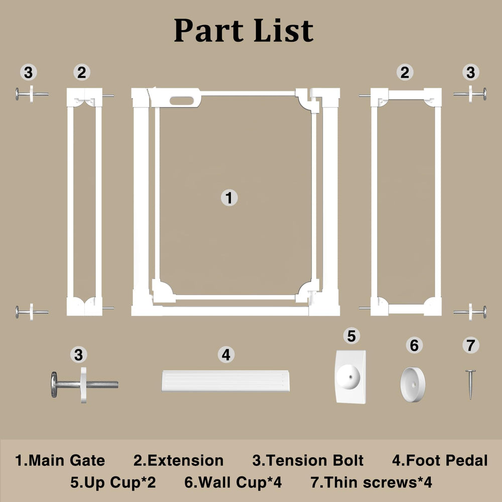 WAOWAO adjustable width gate fits openings from 29 to 66 inches