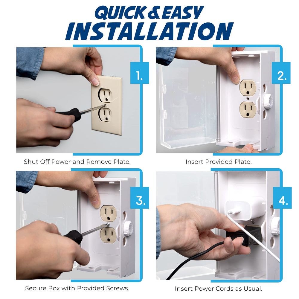 Wappa Baby 3-step install with included screws and plates.