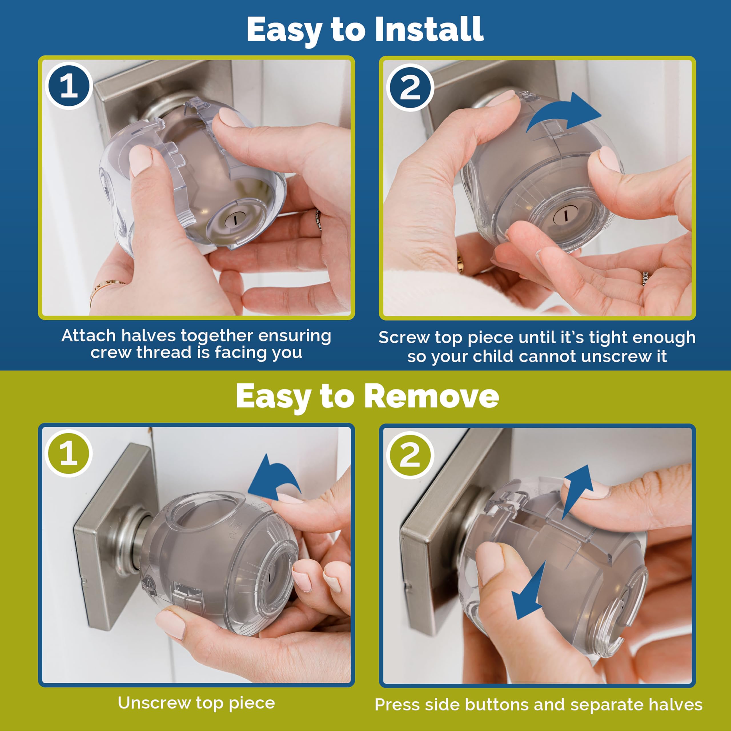 Wappa Baby BPA-free plastic door knob cover keeps home safe