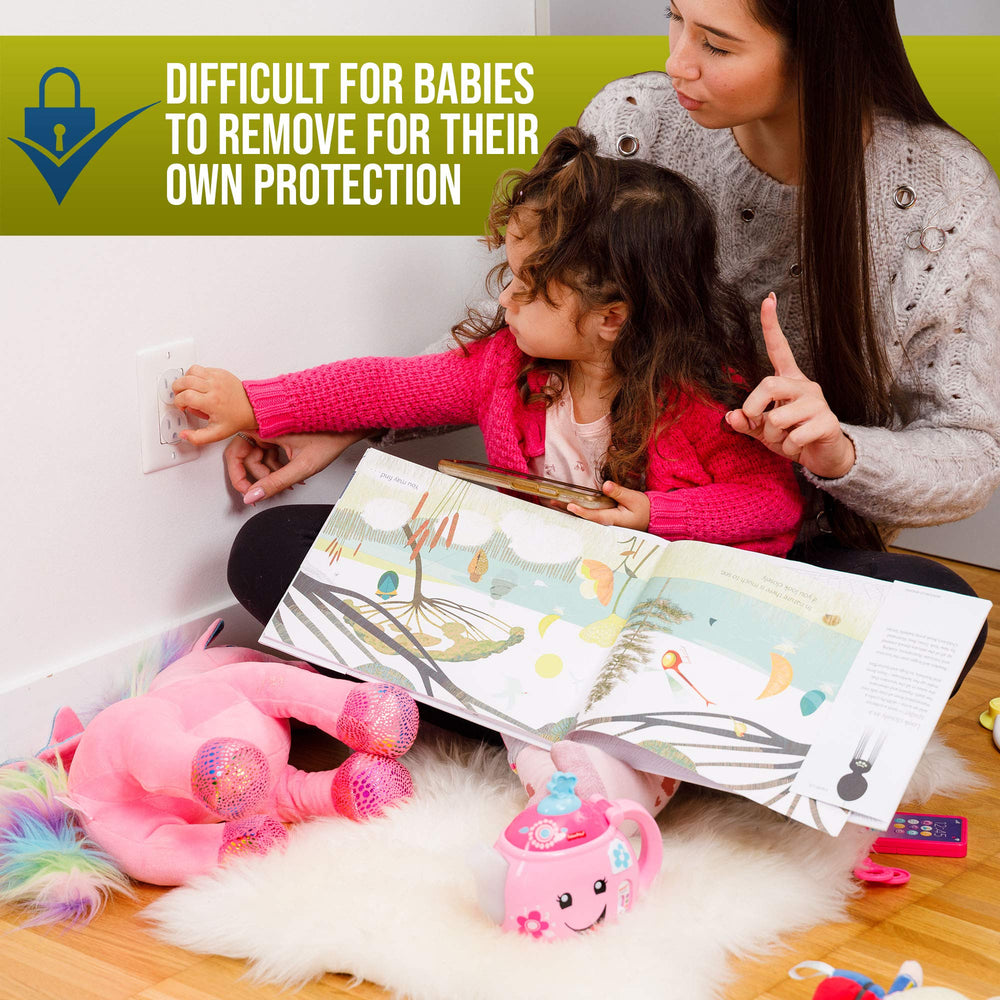 Wappa Baby close-up, durable clear outlet cover material.