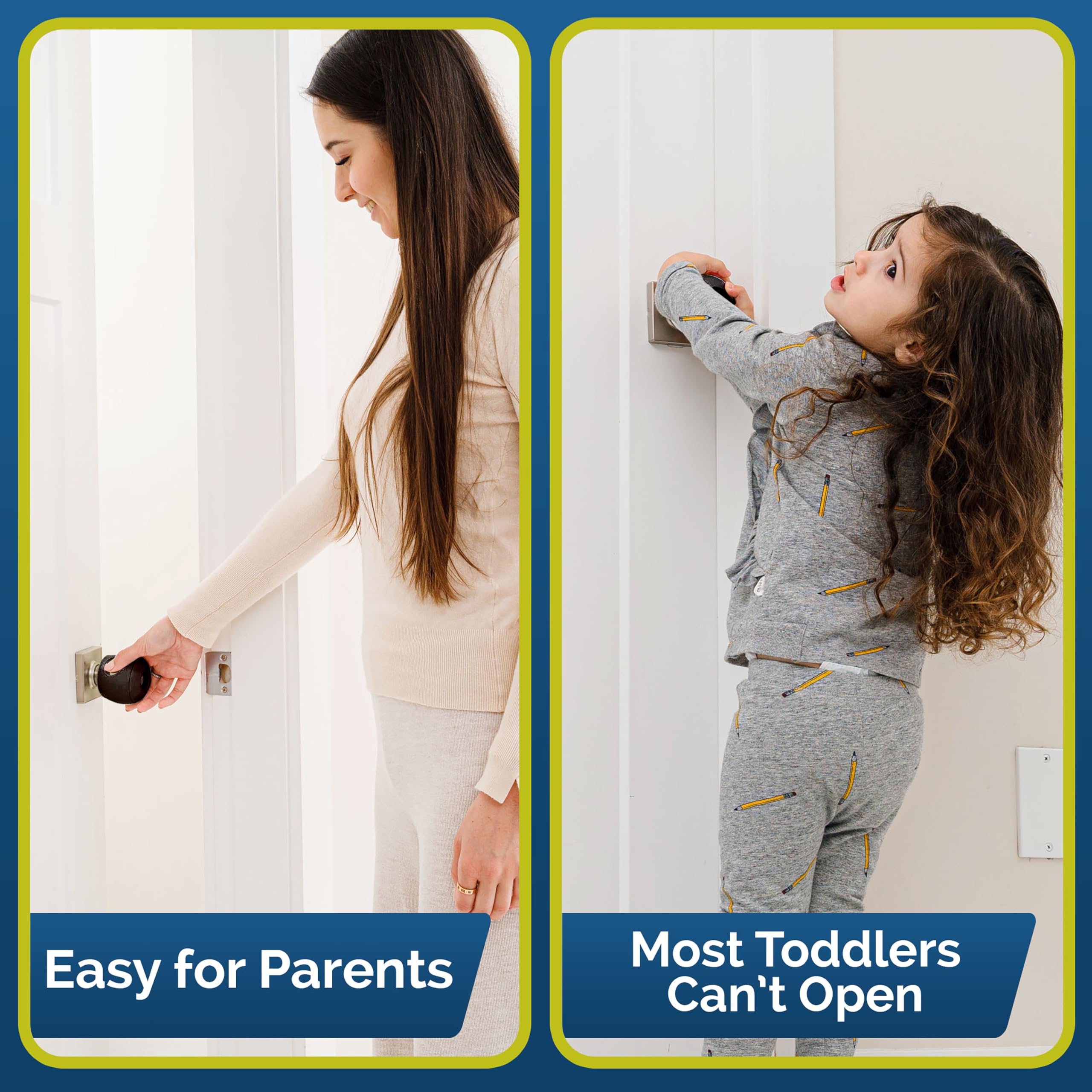 Wappa Baby white covers fit standard doorknobs for versatile use.