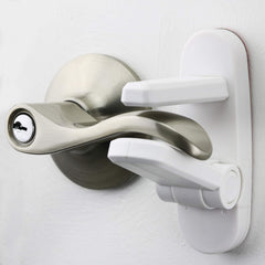 Wappa Baby Door Lever Lock 3-pack mounted on a door shows childproof design and clean finish.