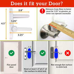 Wappa Baby Door Lever Lock buttons detail highlighting dual-side release for adults.
