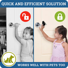 Wappa Baby lock installed on door supports one-handed operation for caregivers