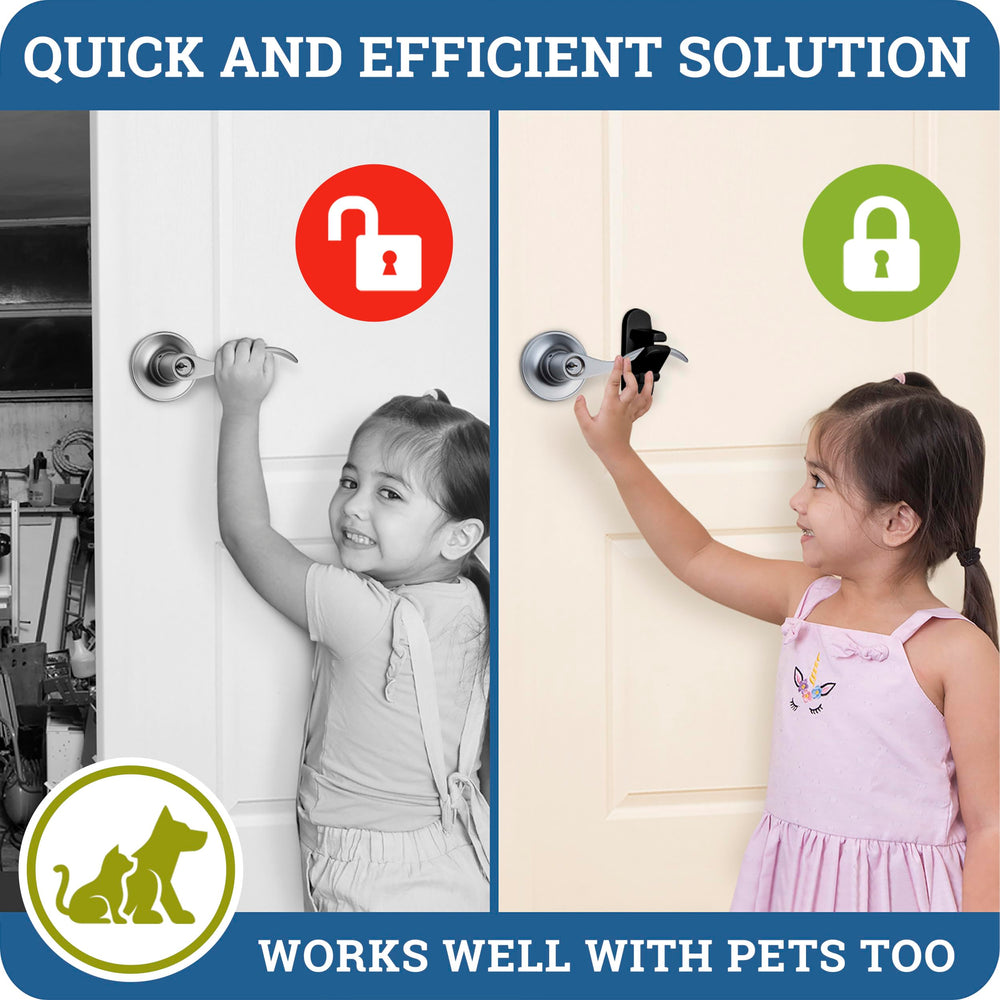 Wappa Baby two-button design helps keep toddlers from opening doors