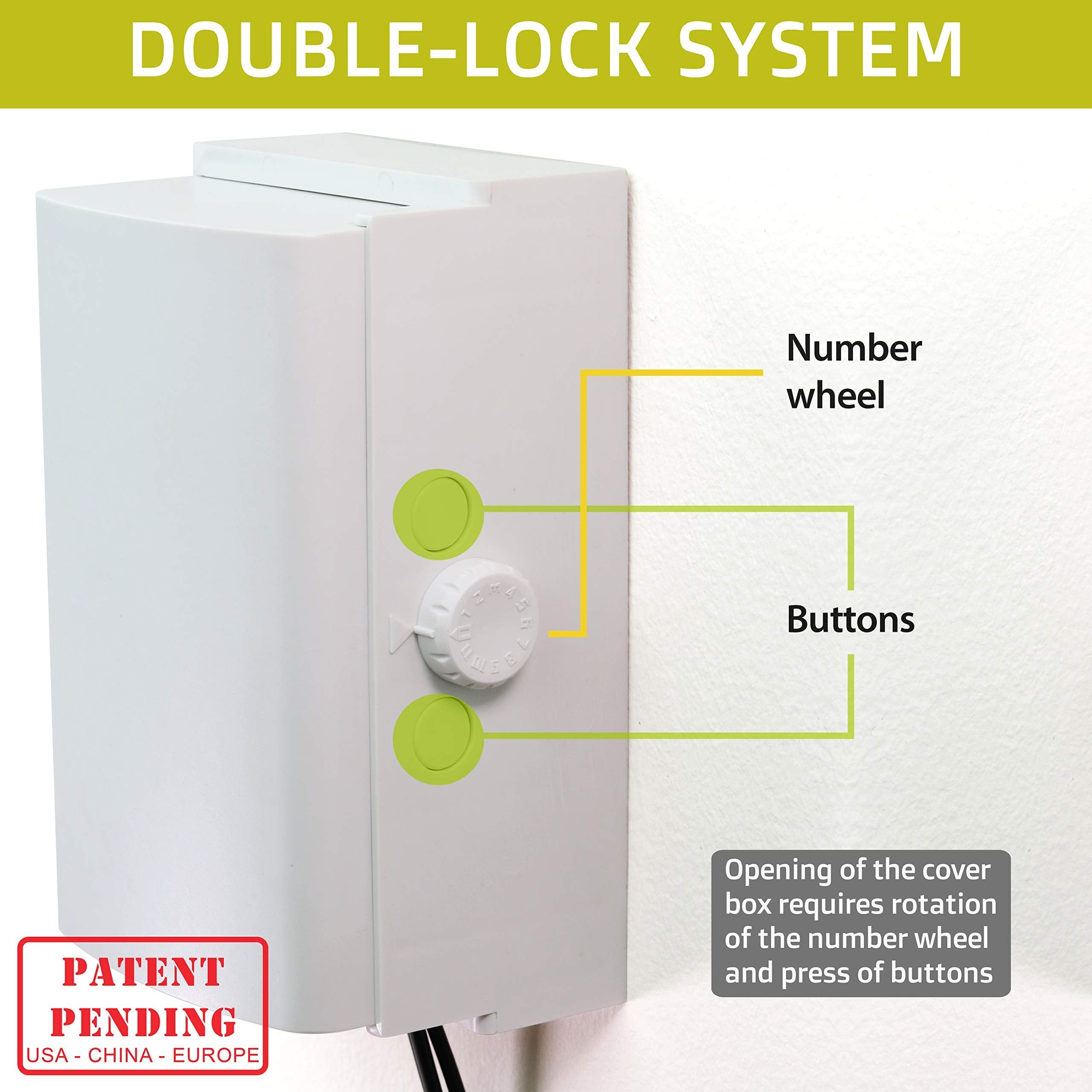 Wappa Baby outlet cover box white finish blends with decor.