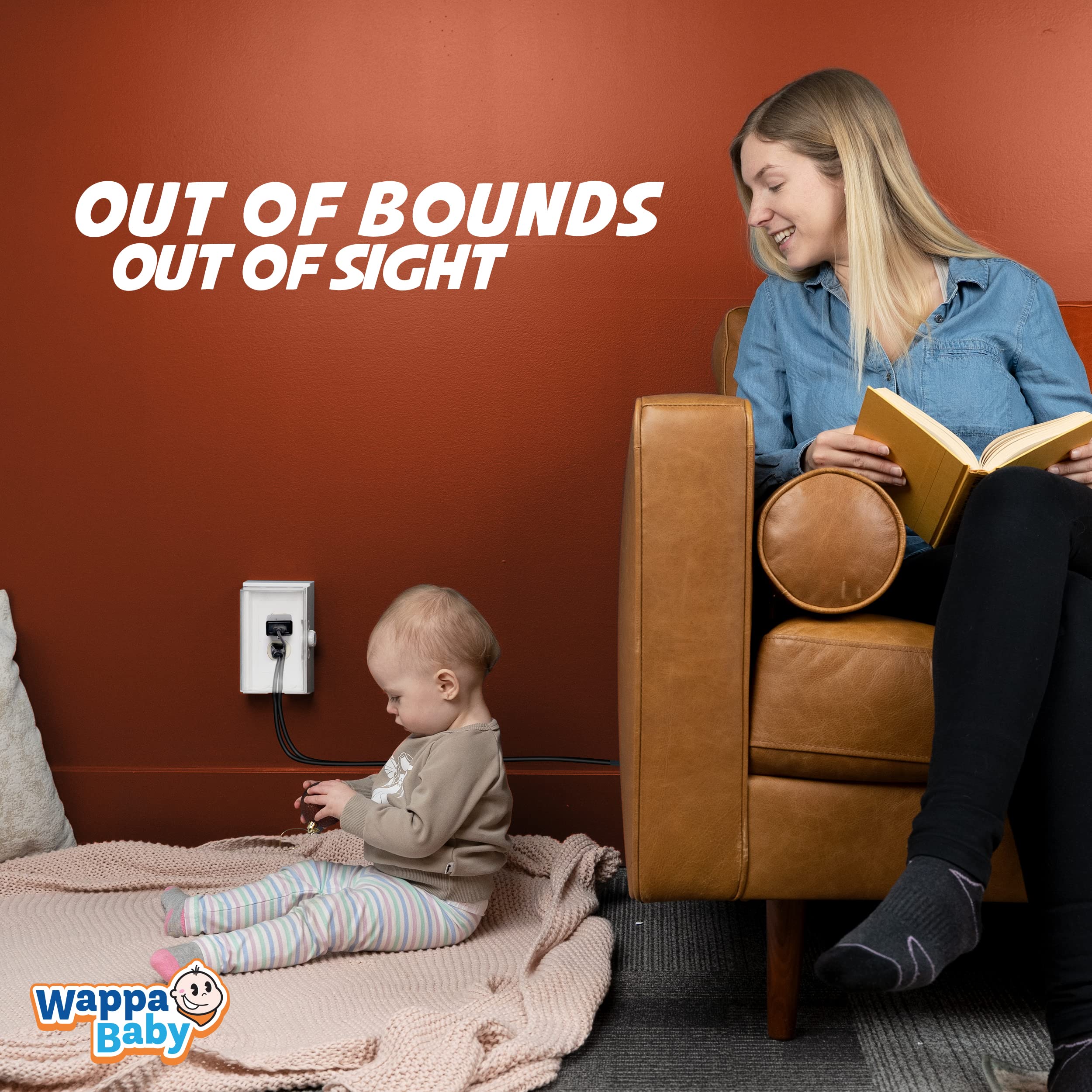 Wappa Baby outlet coverage suitable for garage outlets and utility spaces.