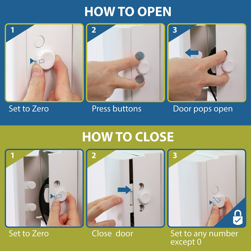 Wappa Baby power strip inside view illustrating roomy interior for adapters and cables