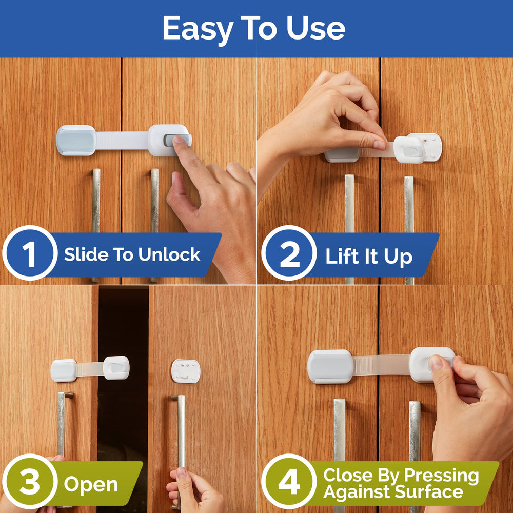 Wappa Baby fridge safety lock prevents access to contents and keeps shelves tidy.